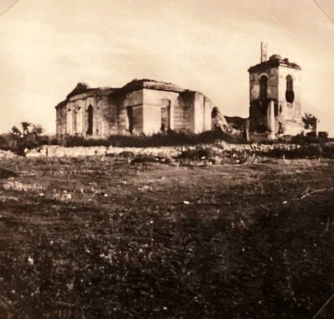 Церковь Михаила Архангела (старая), Семидесятное (Хохольский район, Воронежская область). архивная фотография, Фото 1942 г. с аукциона e-bay.de