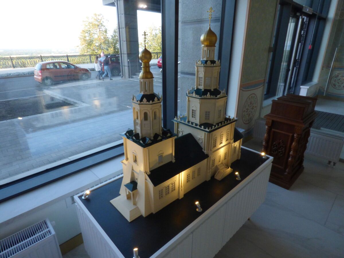 Часовня Георгия Победоносца, Нижегородский район (Нижний Новгород, город, Нижегородская область). дополнительная информация, Макет Георгиевской церкви, стоявшей здесь до 30-х гг. XX в.