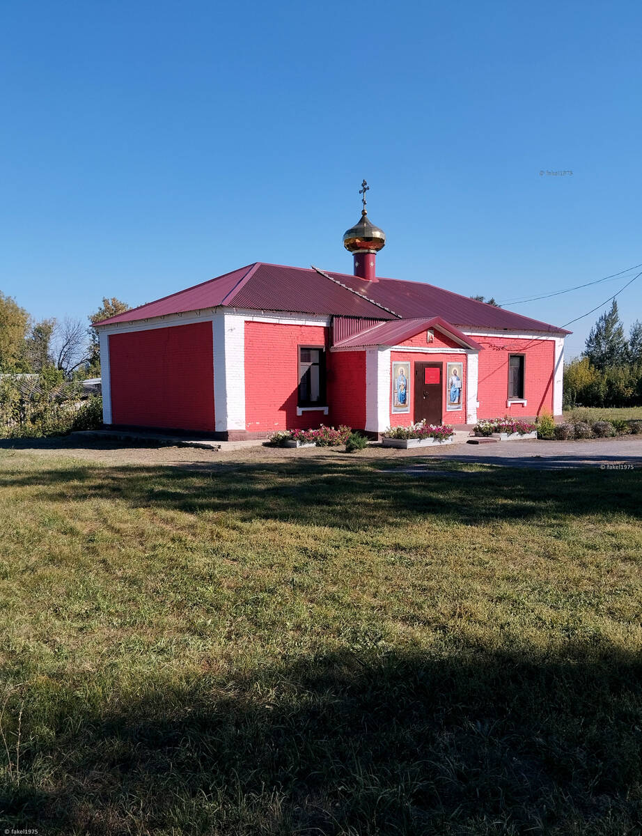 Церковь Пантелеимона Целителя, Пластинки (Усманский район, Липецкая область). общий вид в ландшафте