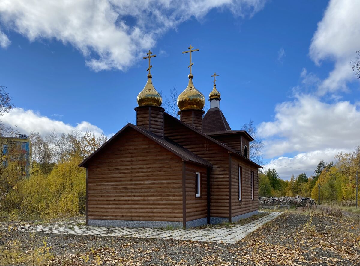 Церковь Введения во храм Пресвятой Богородицы, Стекольный (Хасынский район, Магаданская область). фасады, Вид с северо-востока