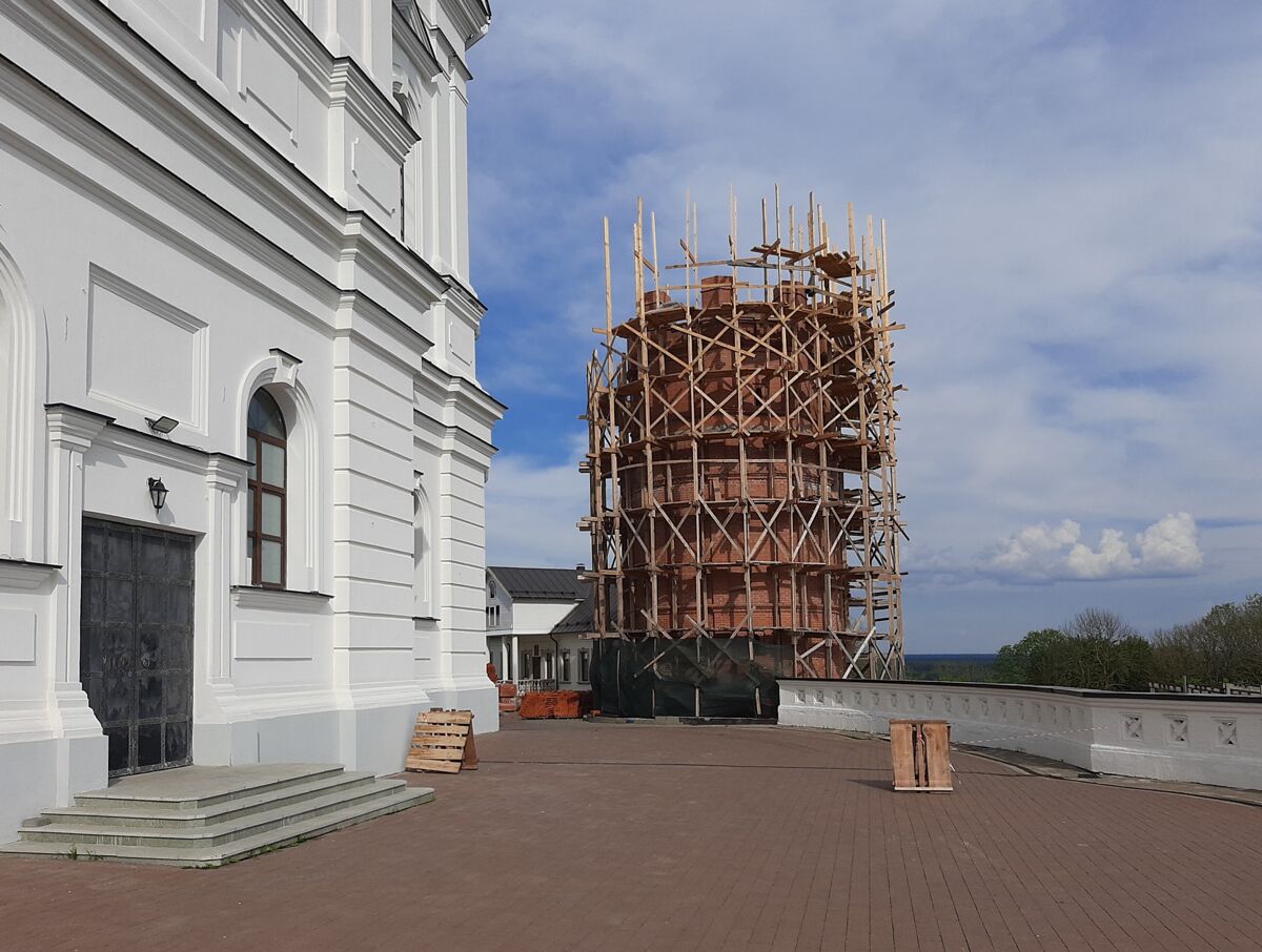 Свенский Успенский монастырь. Колокольня (новая), Супонево (Брянский район, Брянская область). документальные фотографии, Восстановление колокольни