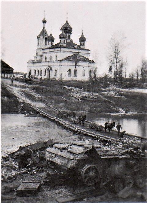 Большие Горбы, архивная фотография. Церковь Николая Чудотворца, Большие Горбы, урочище (Старорусский район, Новгородская область)