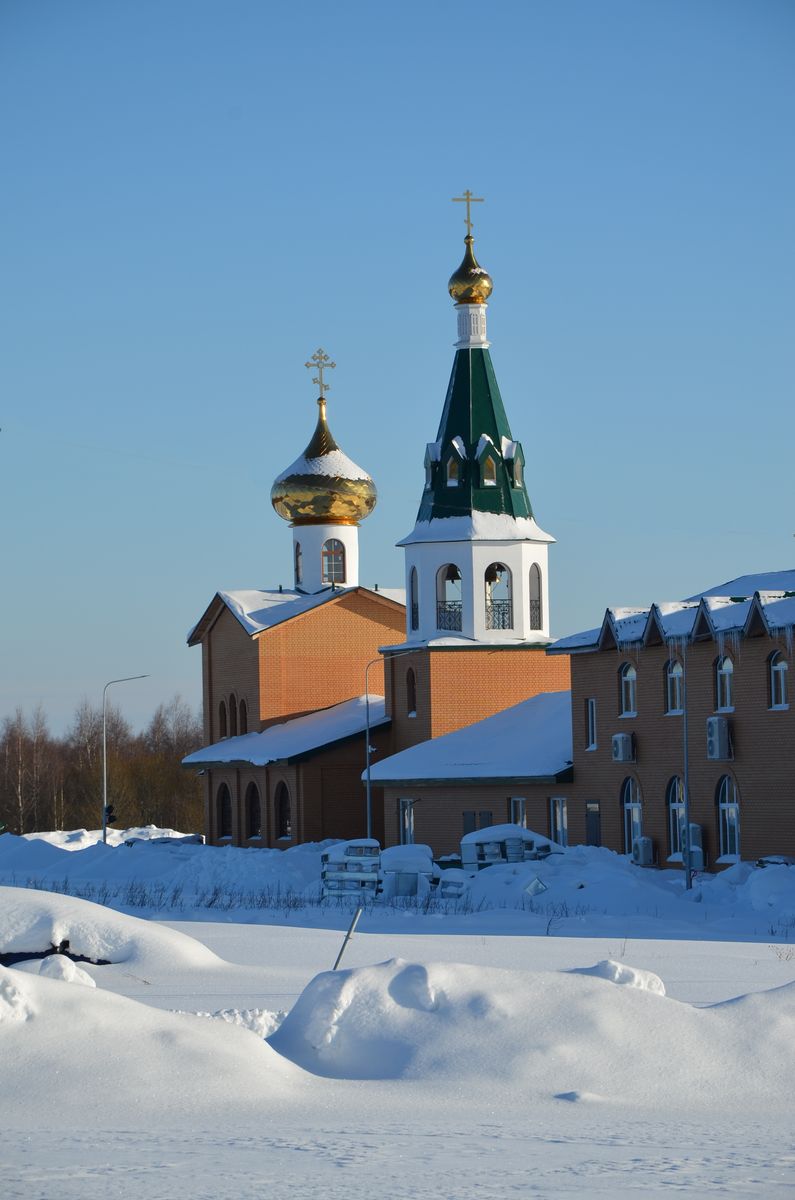 фасады. Неизвестная церковь при паломническом центре праведной Тавифы (строящаяся), Искра (Мещовский район, Калужская область)