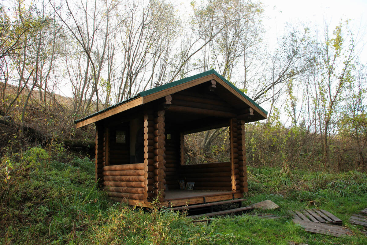 Часовня Луки (Войно-Ясенецкого), Губарёво (Семилукский район, Воронежская область). дополнительная информация, Беседка с иконой св. Луки