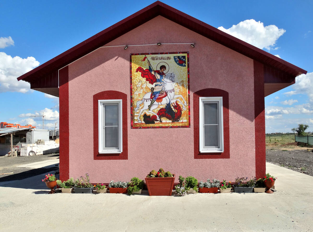 Церковь Георгия Победоносца (временная), Волжский (Волжский, город, Волгоградская область). фасады