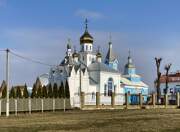 Храмовый комплекс при церкви Покрова Пресвятой Богородицы, Вид с юго-запада<br>, Чижевичи, Солигорский район, Беларусь, Минская область