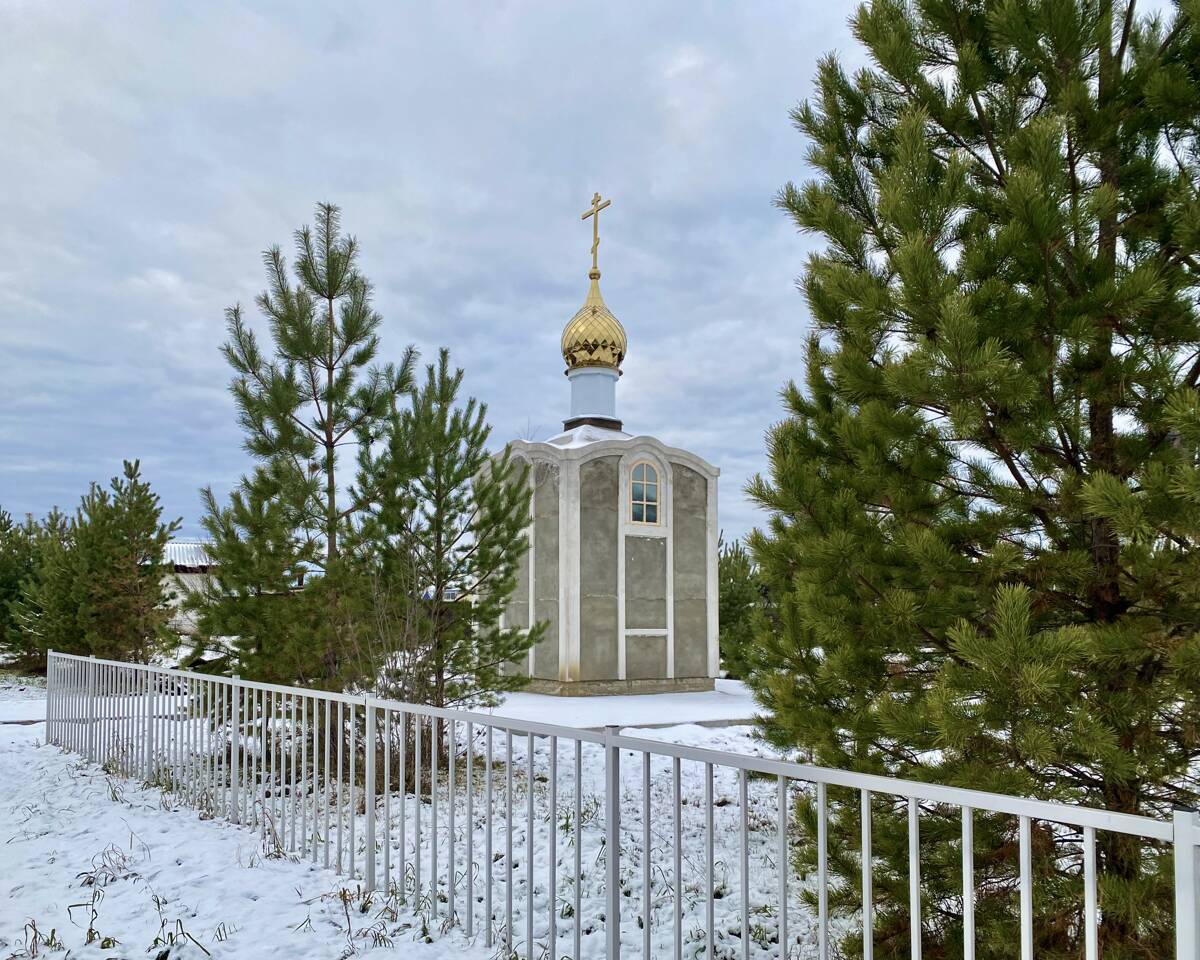 Часовня Александра Невского и Лидии мученицы (строящаяся), Абан (Абанский район, Красноярский край). фасады, Вид с востока
