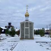 Часовня Александра Невского и Лидии мученицы (строящаяся), Вид с ЮВ<br>, Абан, Абанский район, Красноярский край