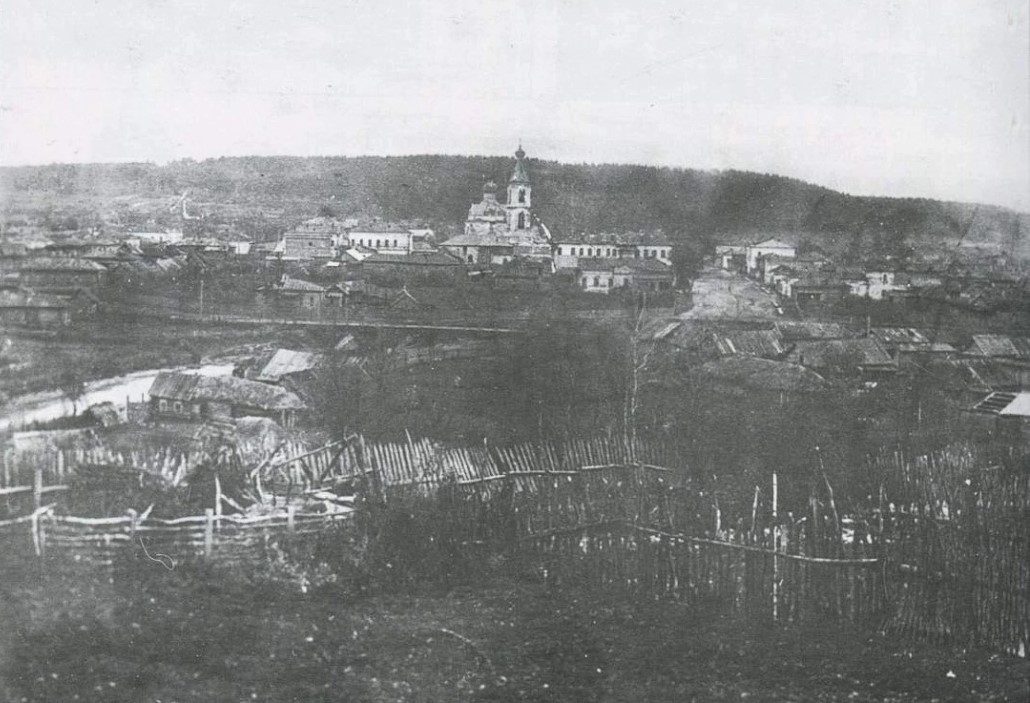 Собор Троицы Живоначальной, Городище (Городищенский район, Пензенская область). архивная фотография, Вид на Троицкий собор. 1927 Фото со страницы прихода Покровской церкви Городища