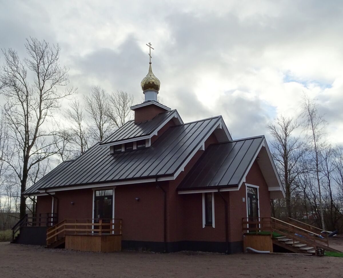 Церковь Вениамина, Митрополита Петроградского в Авиагородке (временная), Московский район (Санкт-Петербург, г. Санкт-Петербург). фасады, Церковь Вениамина, Митрополита Петроградского в Авиагородке (временная).