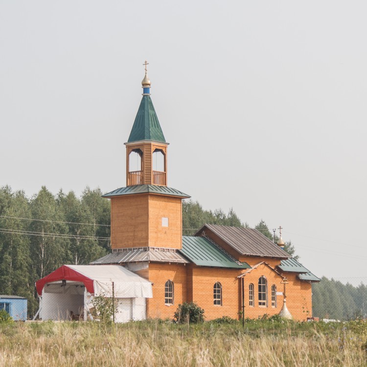 Богородице-Казанский Иоанно-Предтеченский женский скит. Церковь Иоанна Предтечи, Сорочий Лог (Первомайский район, Алтайский край). общий вид в ландшафте