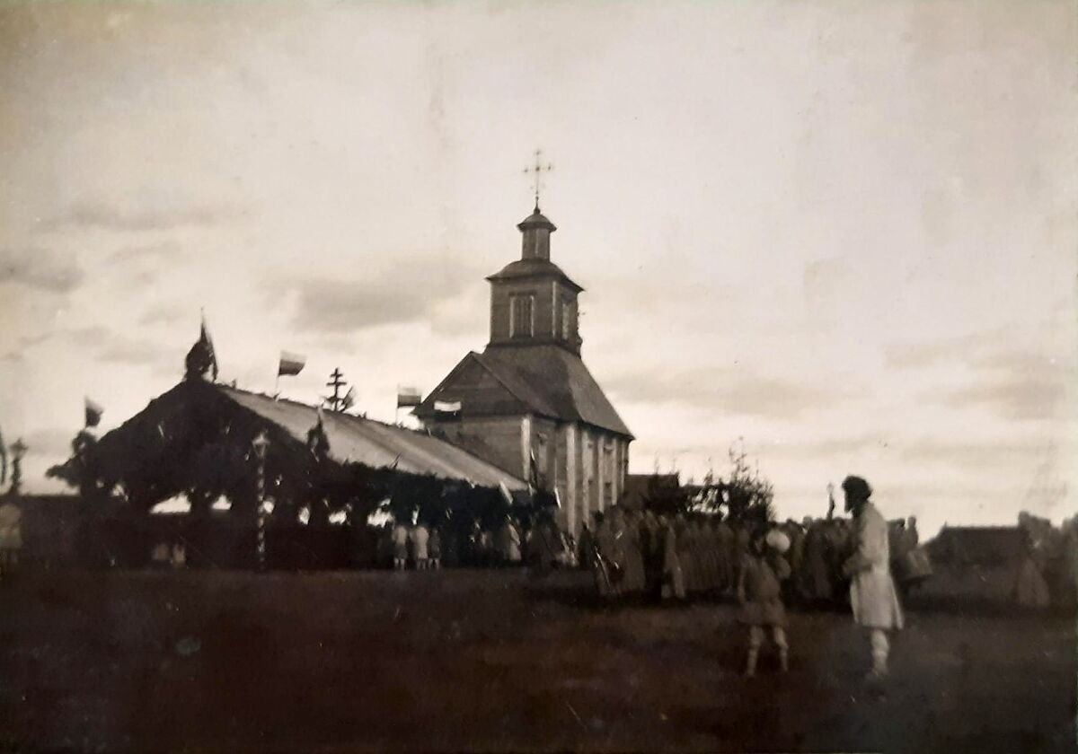 Церковь Рождества Пресвятой Богородицы, Лесная (Славгородский район, Беларусь, Могилёвская область). архивная фотография, Фото 1908 года из фондов Государственного исторического музея
