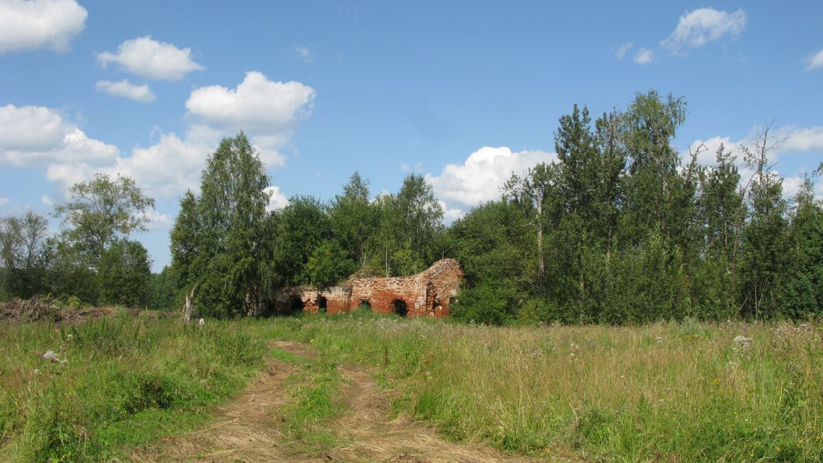 Церковь Троицы Живоначальной, Пешково (Грязовецкий район, Вологодская область). общий вид в ландшафте