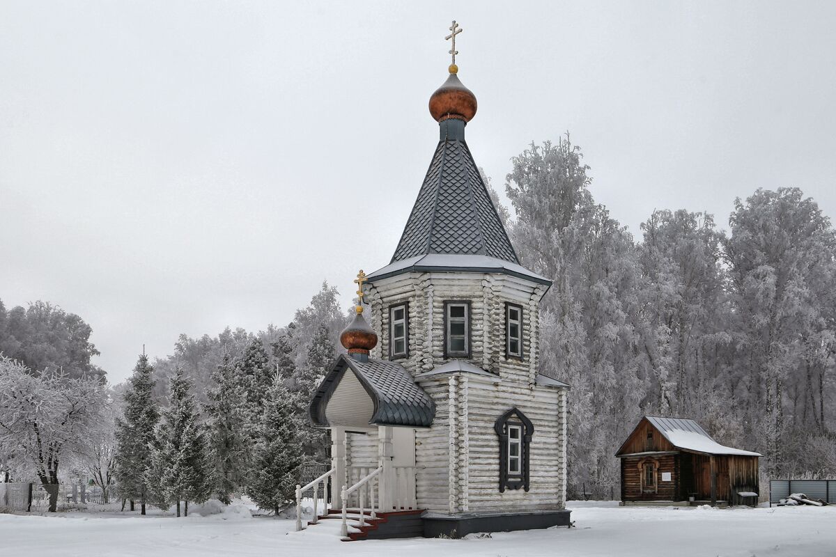 Неизвестная часовня, Октябрьское (Горьковский район, Омская область). фасады, Вид с юго-запада