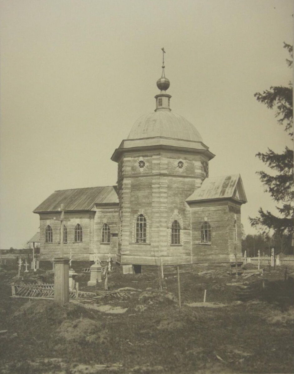 Церковь Успения Пресвятой Богородицы, Успенская Слобода (акватория Рыбинского водохранилища) (Череповецкий район, Вологодская область). архивная фотография, Фото 1912 года из фондов Государственного исторического музея. Автор В.В. Павлов