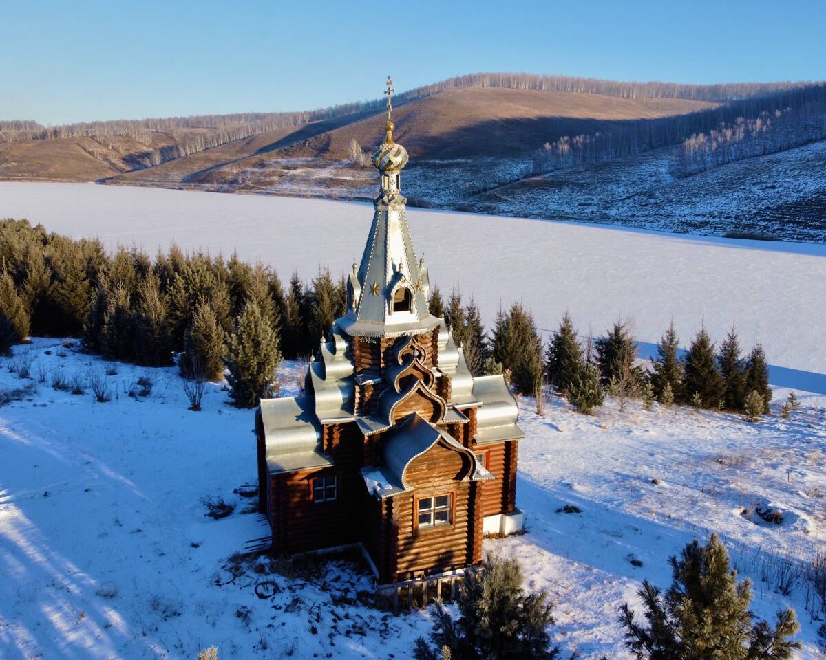 Часовня Иоанна Предтечи, Бородино (Бородино, город, Красноярский край). фасады, Вид с юга