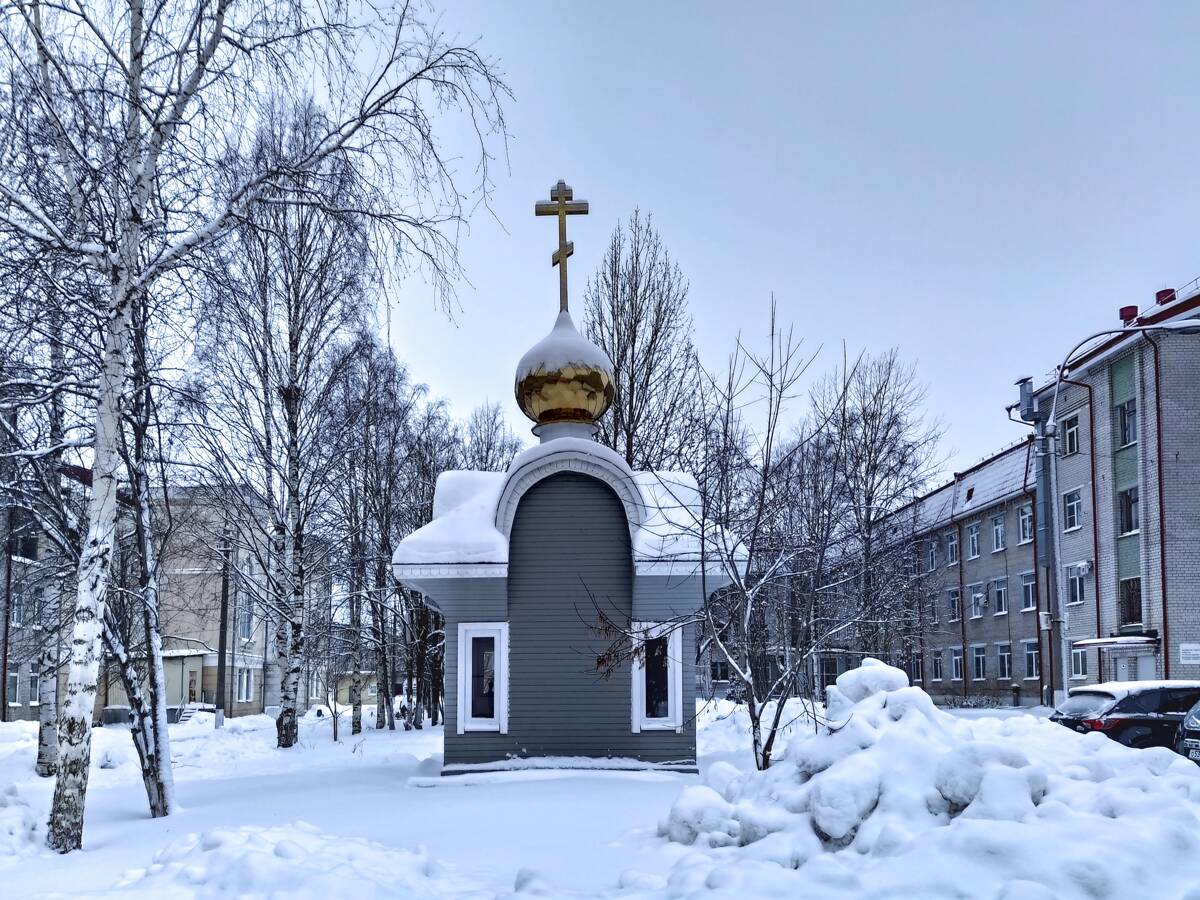 Часовня Луки (Войно-Ясенецкого) при областной клинической больнице, Архангельск (Архангельск, город, Архангельская область). фасады