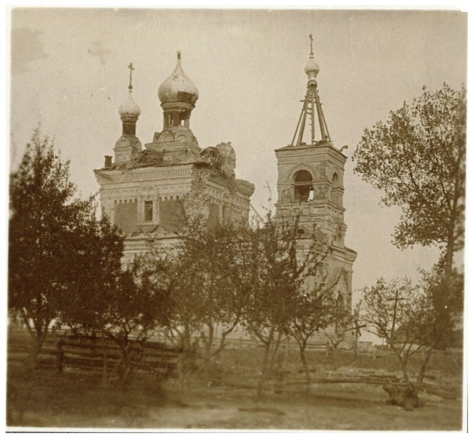 Церковь Димитрия Солунского, Кийовец (Люблинское воеводство, Польша). архивная фотография, Почтовая фотооткрытка 1916 г.