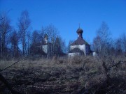 Храмовый комплекс. Церкви Воскресения Христова и Казанской иконы Божией Матери, Снято ночью в полнолуние<br>, Ильинское, урочище, Сусанинский район, Костромская область