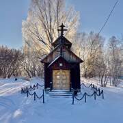 Часовня Татианы Римской, Вид с ул Центральная<br>, Юрьевка, Боготольский район и г. Боготол, Красноярский край