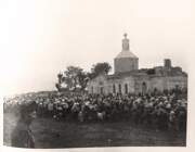 Церковь Димитрия Солунского (старая), Фото ок. 1942 г. Из венгерского архива<br>, Платава, Репьёвский район, Воронежская область
