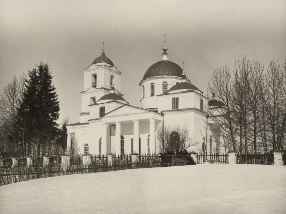 Церковь Илии Пророка, Устюцкое (Пестовский район, Новгородская область). архивная фотография, Фото П.П. Павлова, 1912 г. Фонды ГИМ. Номер в ГК 52311904