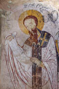 Монастырь Цхракара. Неизвестная церковь (базилика), фрески XVI в.<br>, Матани, Кахетия, Грузия
