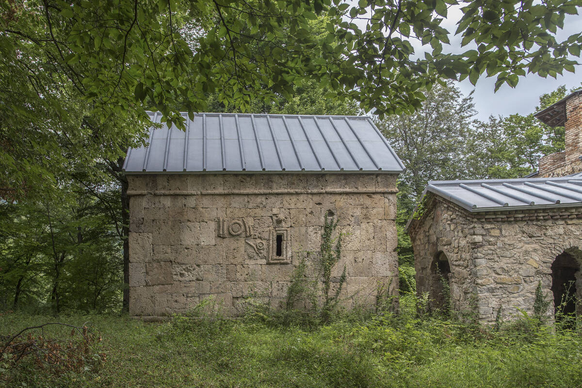 Монастырь Цхракара. Неизвестная церковь (зальная западная), Матани (Кахетия, Грузия). фасады, Южный фасад