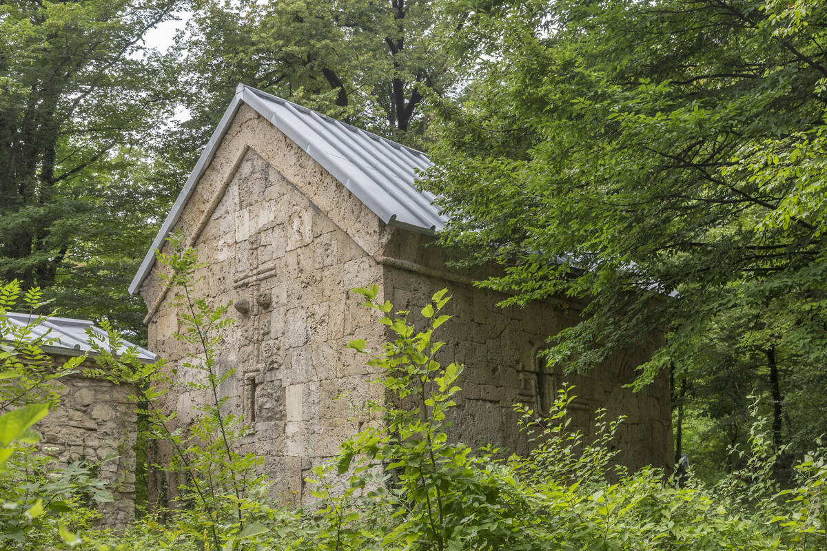 Монастырь Цхракара. Неизвестная церковь (зальная западная), Матани (Кахетия, Грузия). фасады, Вид с северо-востока