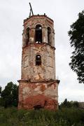 Колокольня храмового комплекса, Колокольня. Восточный фасад.<br>, Буреги, Старорусский район, Новгородская область