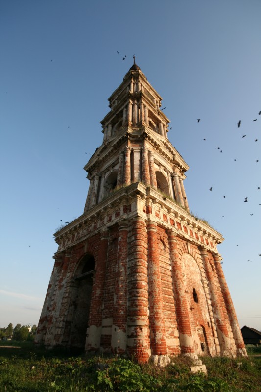 Колокольня храмового комплекса, Курба (Ярославский район, Ярославская область). фасады