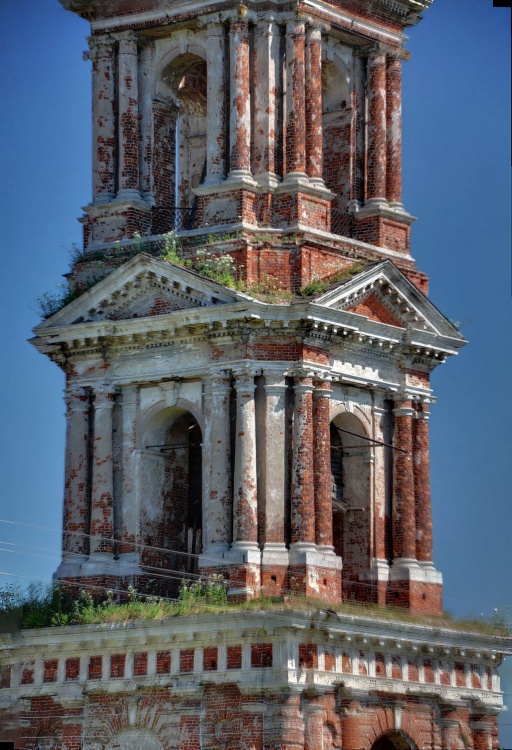 Колокольня храмового комплекса, Курба (Ярославский район, Ярославская область). архитектурные детали