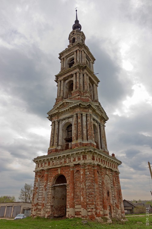 Колокольня храмового комплекса, Курба (Ярославский район, Ярославская область). фасады