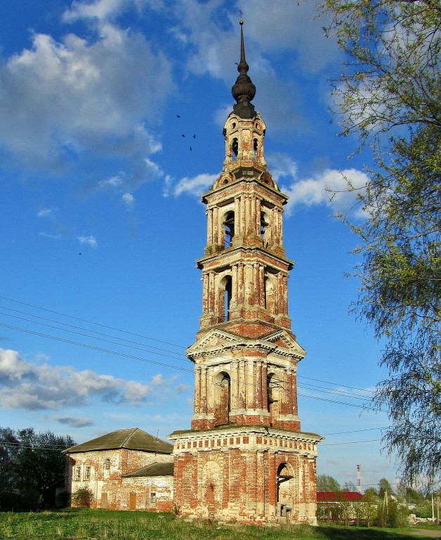 Колокольня храмового комплекса, Курба (Ярославский район, Ярославская область). фасады, вид с запада