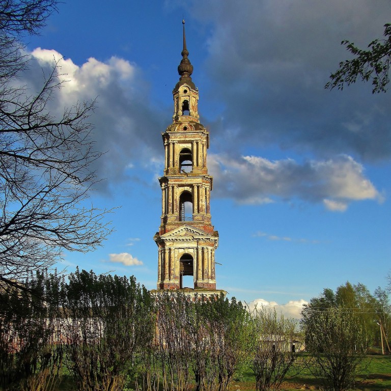 Колокольня храмового комплекса, Курба (Ярославский район, Ярославская область). фасады, Вид с северо-запада