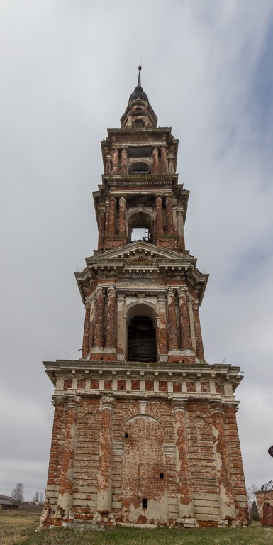 Колокольня храмового комплекса, Курба (Ярославский район, Ярославская область). фасады