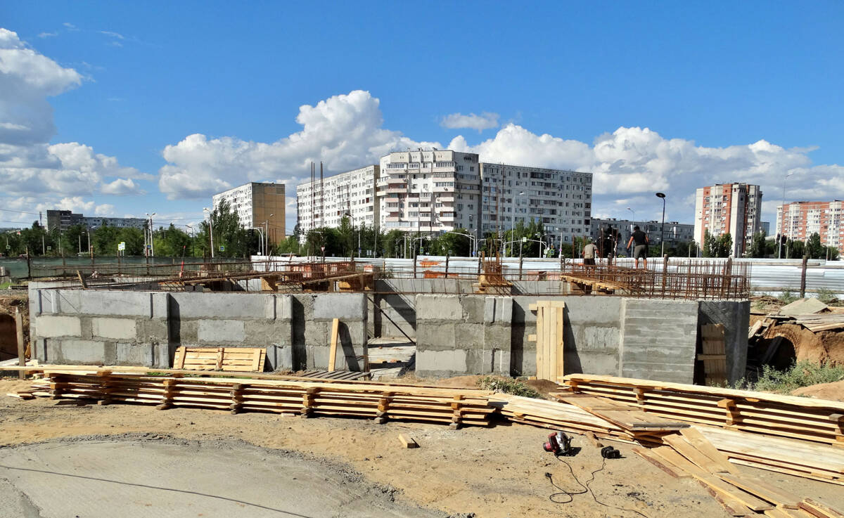 Церковь Георгия Победоносца (строящаяся), Волжский (Волжский, город, Волгоградская область). документальные фотографии, Строительство