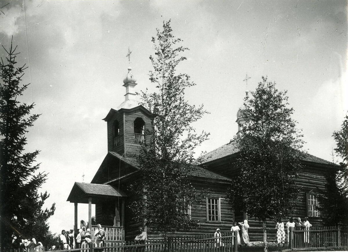 Церковь Вознесения Господня, Чайки (Себежский район, Псковская область). архивная фотография, Фото 1927 года из фондов Российского этнографического музея. Автор Александр Казимирович Сержпутовский
