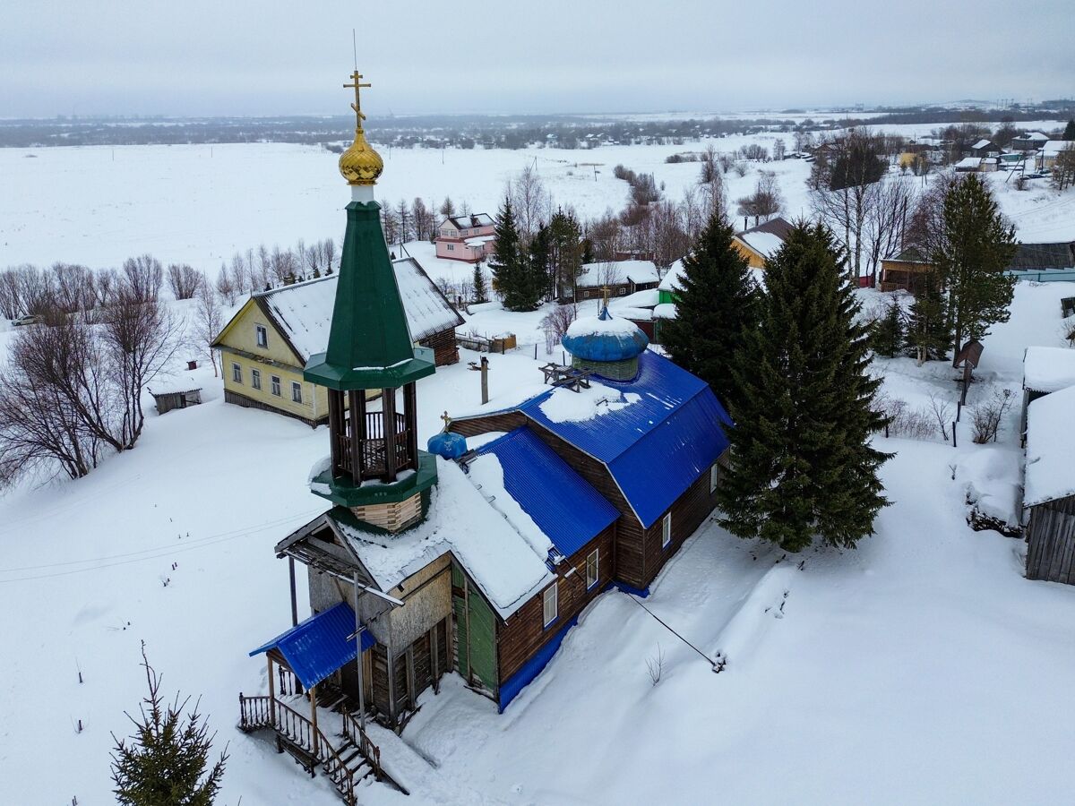 Церковь Сергия Радонежского, Средняя Гора (Приморский район, Архангельская область). фасады