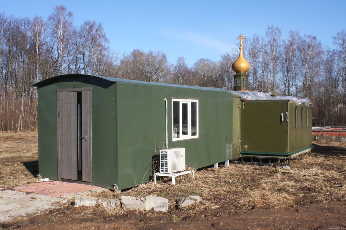 Церковь Казанской иконы Божией Матери (новая), Борки (Зубцовский район, Тверская область). дополнительная информация, Временный храм