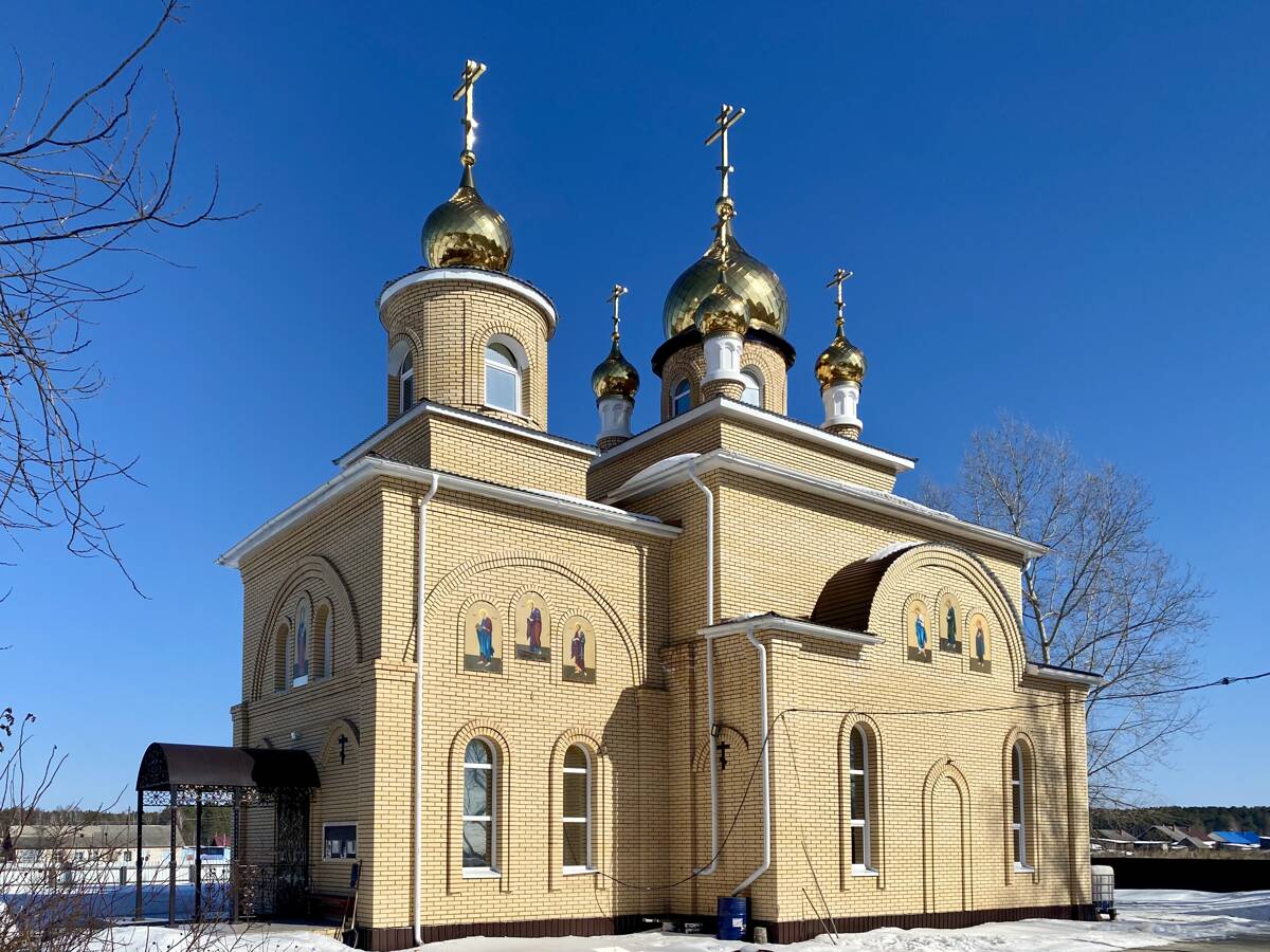 Церковь Екатерины великомученицы, Крутоложное (Первомайский район, Томская область). фасады, Вид с ЮЗ