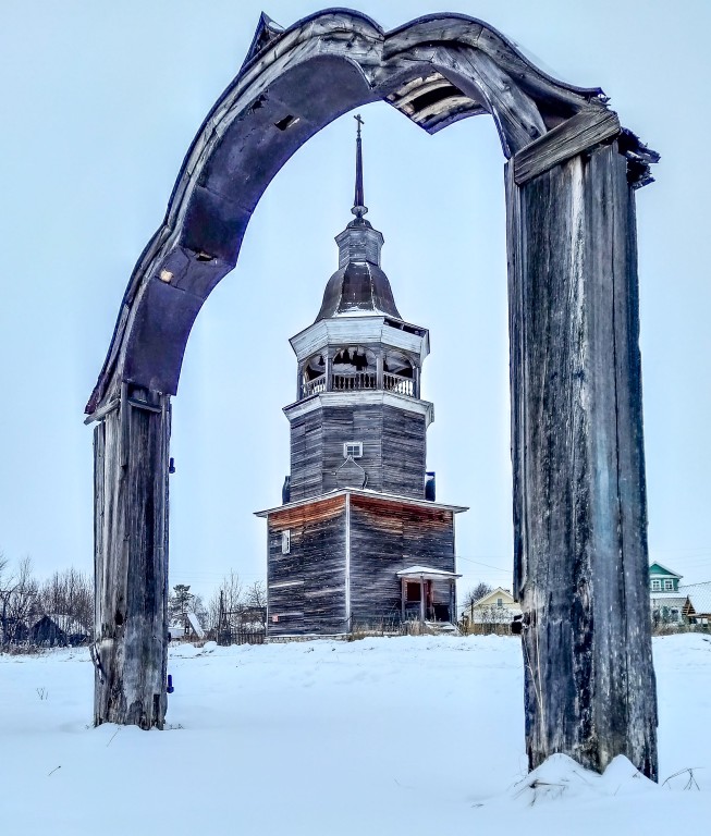 Колокольня церкви Николая Чудотворца, Конецдворье (Приморский район, Архангельская область). художественные фотографии