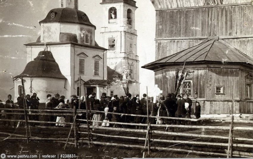 Храмовый комплекс. Церкви Илии Пророка и Покрова Пресвятой Богородицы, Белозерск (Белозерский район, Вологодская область). архивная фотография, 