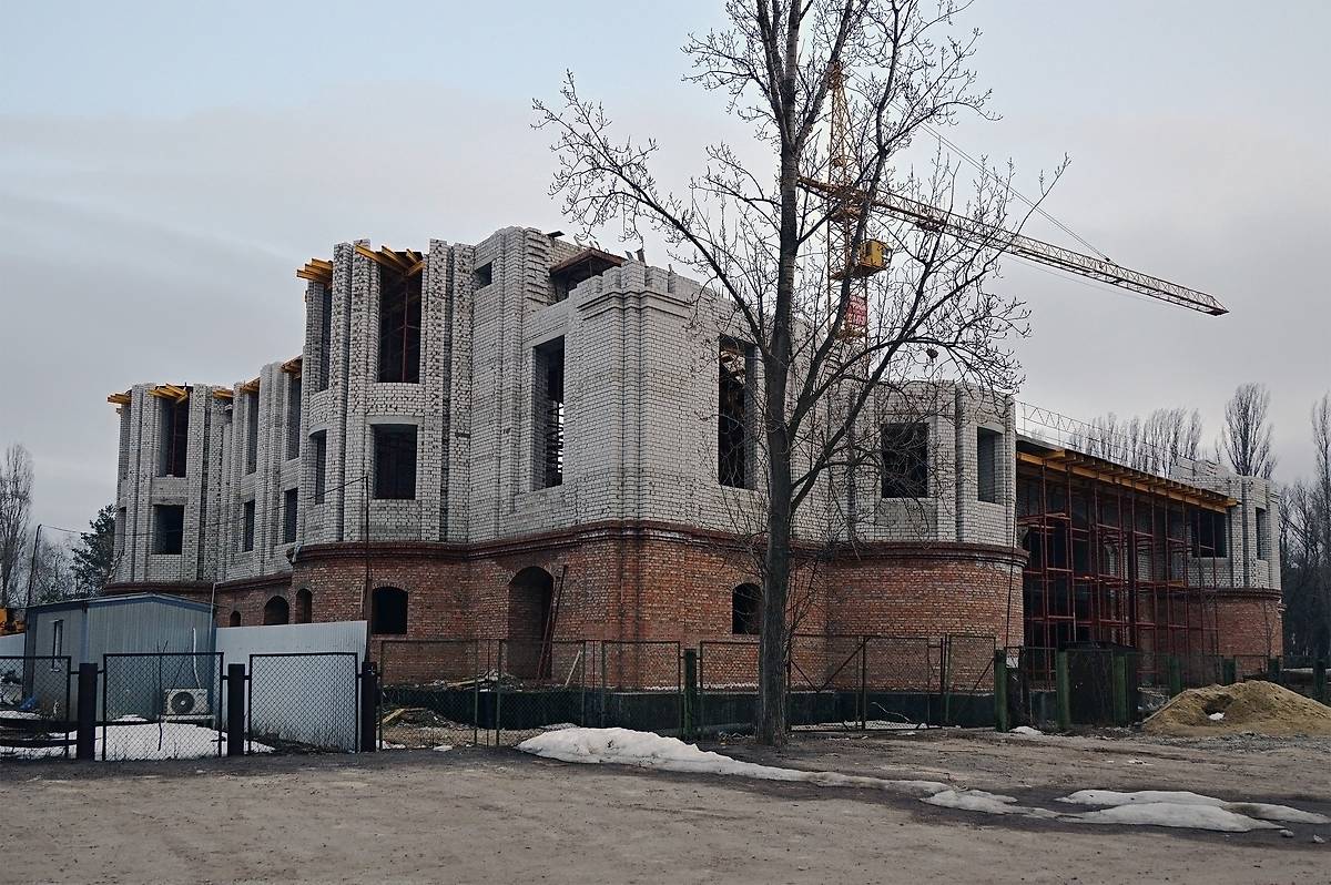 Ход строительства нового храма к марту 2026г, фасады. Церковь Митрофана Воронежского, Воронеж (Воронеж, город, Воронежская область)