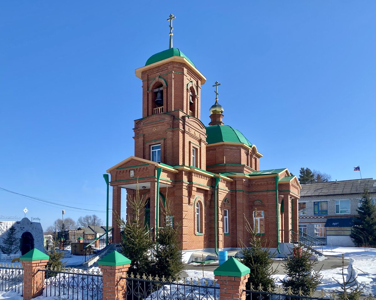 Церковь Георгия Победоносца, Ново-Кусково (Асиновский район, Томская область). фасады, Вид с ЮЗ