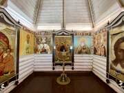 Часовня Николая, царя-мученика, Николая Чудотворца и Николая Гурьянова на кладбище, , Турунтаево, Томский район, Томская область