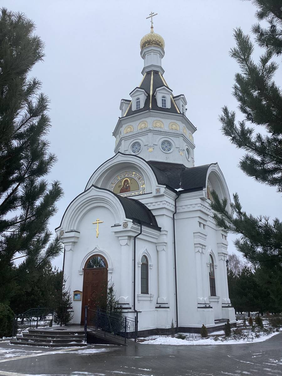 Вид с юго-запада, фасады. Церковь Андрея Первозванного, Злобино (Заокский район, Тульская область)