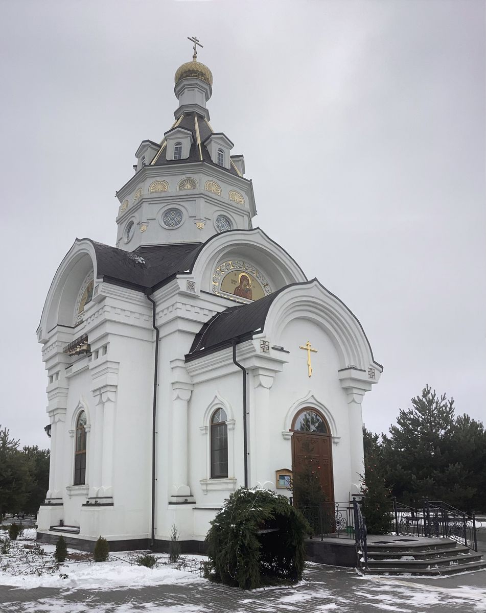 Вид с северо-запада, фасады. Церковь Андрея Первозванного, Злобино (Заокский район, Тульская область)