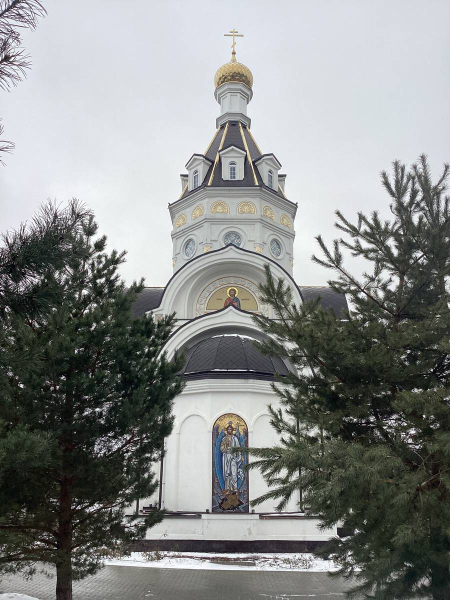 Вид с востока, фасады. Церковь Андрея Первозванного, Злобино (Заокский район, Тульская область)