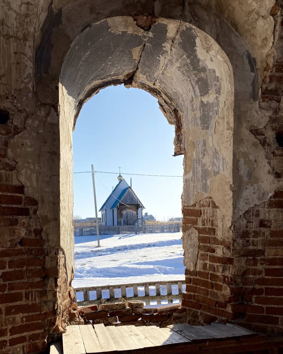 Часовня Спаса Нерукотворного Образа, Ишим (Яйский район, Кемеровская область). дополнительная информация, Часовня с окна Спасской церкви